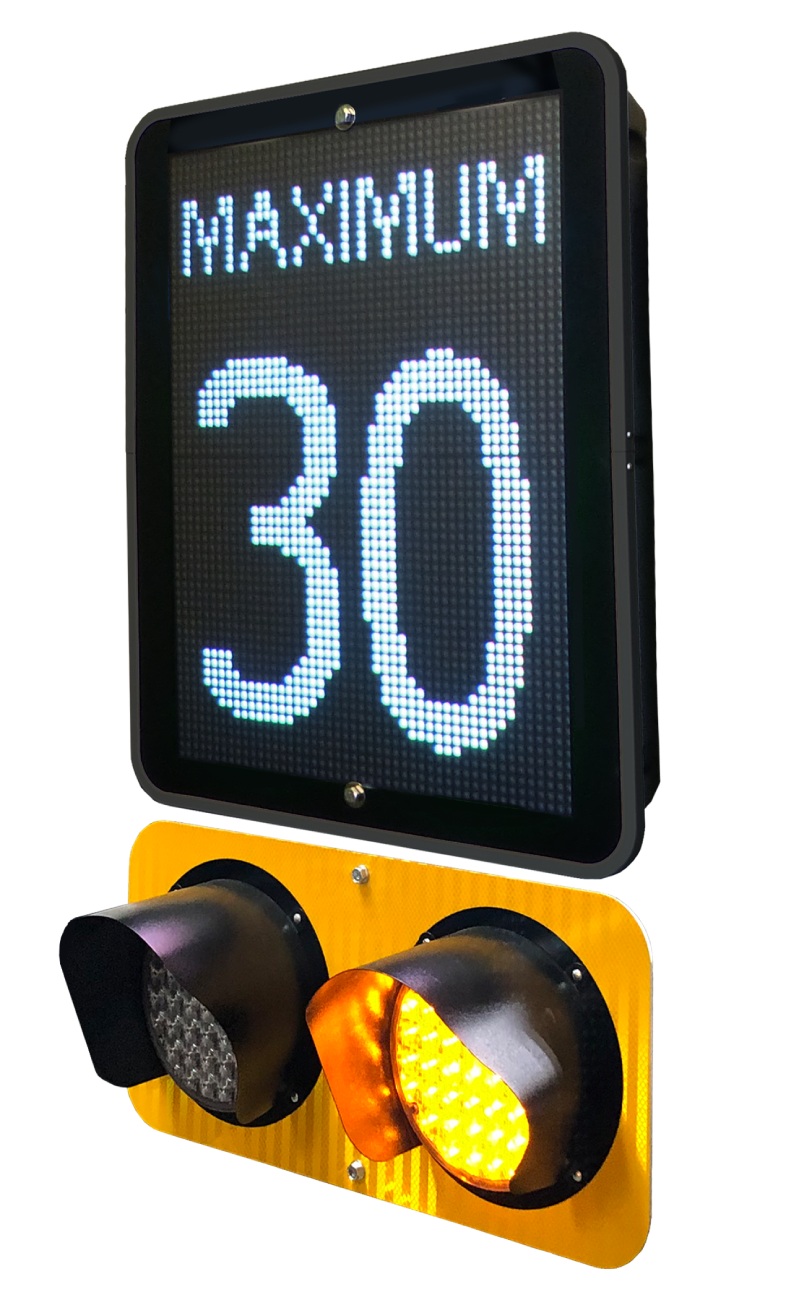 Kamelion -  Variable Speed limit Sign - LED VMS Sign - LED Traffic Sign - Traffic Innovation - Sharpline - Traffic counter - Smart Traffic sign - Traffic Calming - Way Finding